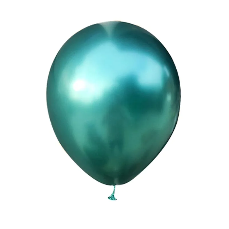 12 дюймов Золото Серебро латексные воздушные шары с металлическим отливом хром металл гелиевый баллон день рождения балоны деко день рождения Свадебный шар S7XN - Цвет: green balloon