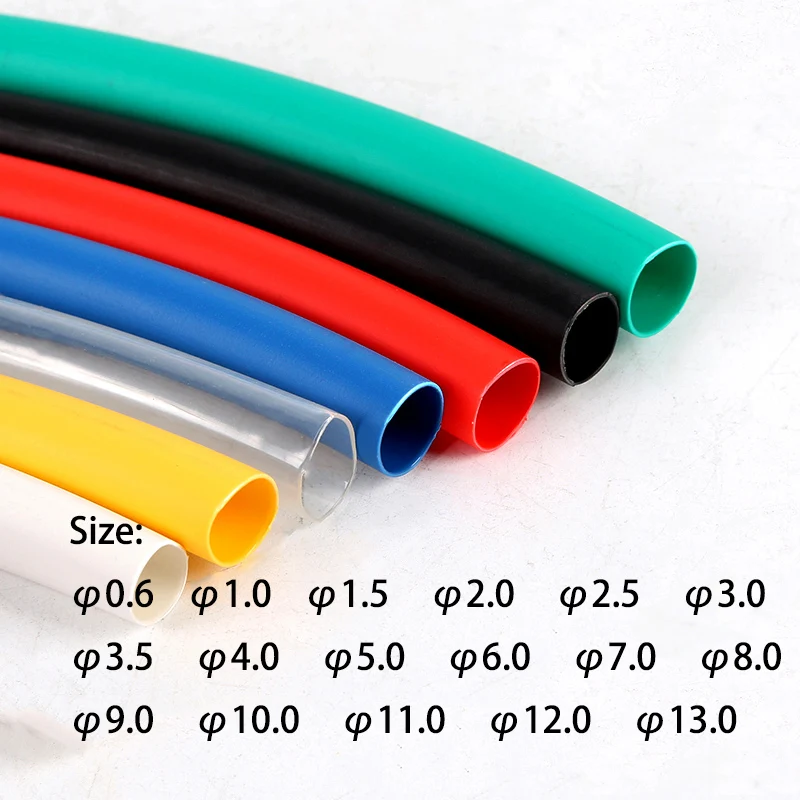 2 м/лот терм усадочная трубка 3,5/4,0/5,0/6,0/7,0/8 мм цветная термоусадочная трубка для прокладывания проводки кабельной муфте Комплект проводов