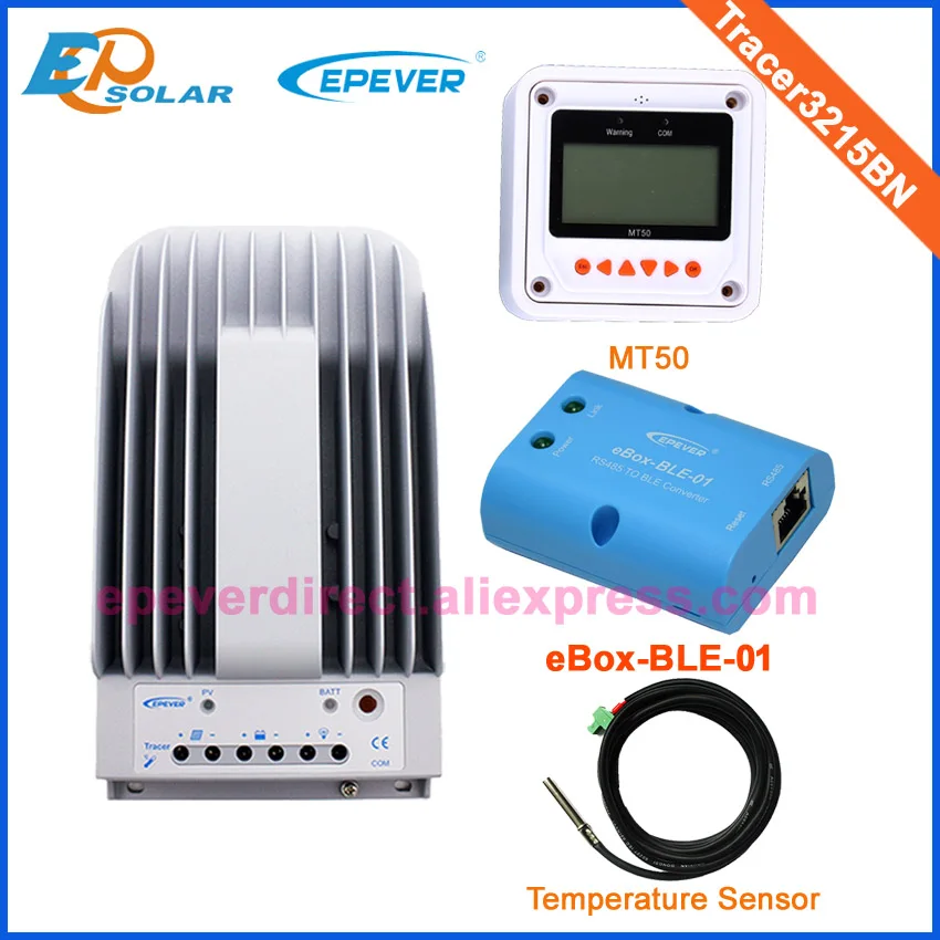 

30A mppt Tracer3215BN solar controller 30amp 12v 24v auto work MT50 meter bluetooth function and temperature sensor