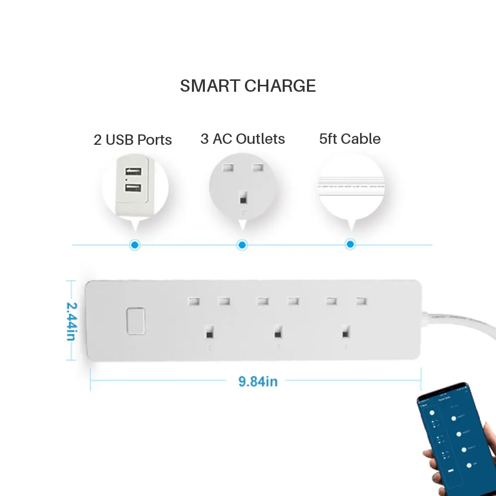 UK Wifi Smart Power Strip Socket Plug (8)