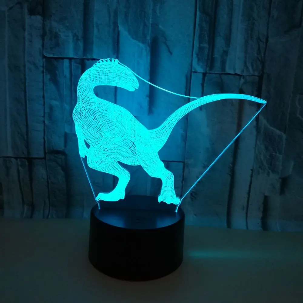 Новый динозавр 3d лампа с 7 цветов сенсорный Usb Led визуальная Таблица Лампы для гостиной подарок украшения 3d настольные декоративные лампы