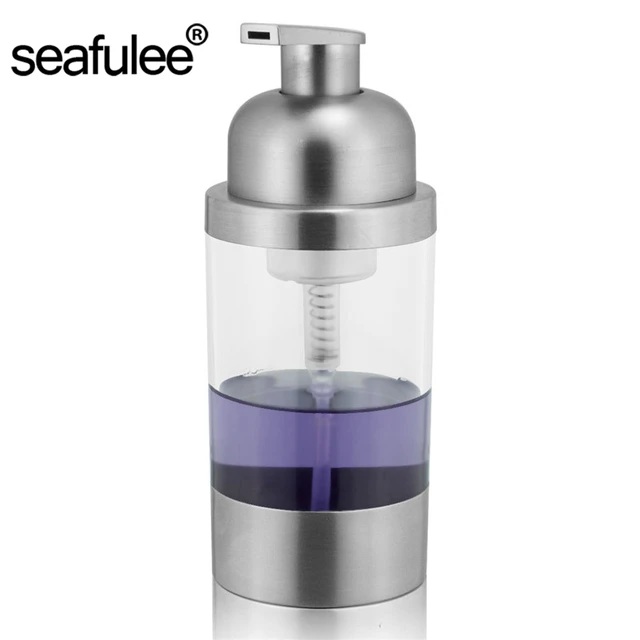 Sus 304 Stainless Steel Countertop Foaming Foam Soap Dispenser Sus 304 Stainless Steel Countertop Foaming Foam Soap Dispenser Bottle Brush Finish Ps Pump Head 250ml