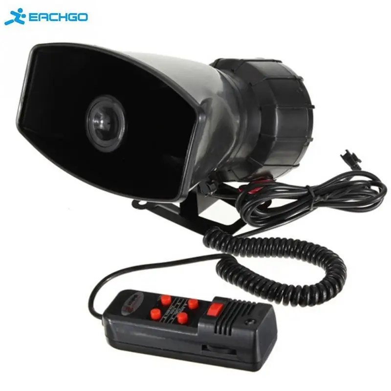 12V 60W Max 300db Loud Horn Siren for Car Auto Van Truck 5 Sound Siren