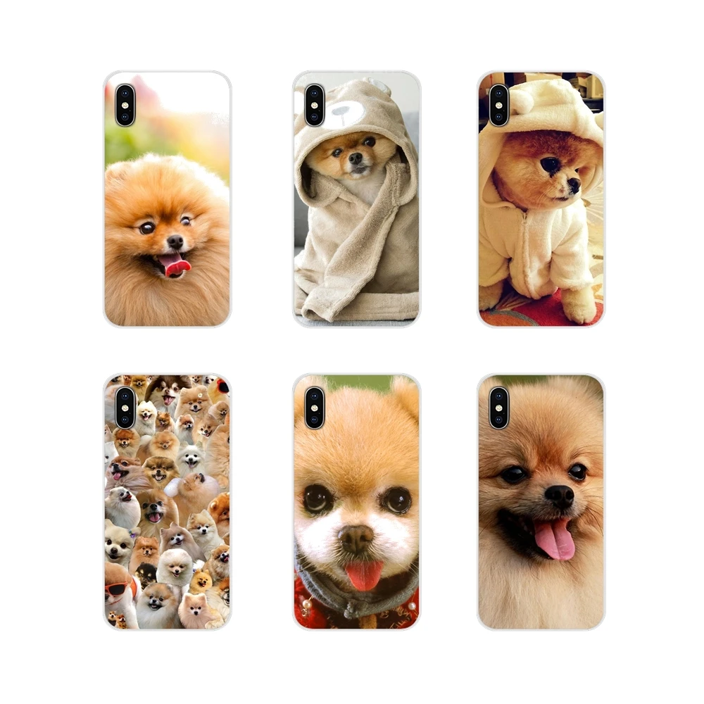 For Samsung Galaxy S3 S4 S5 Mini S6 S7 Edge S8 S9 S10 Lite Plus Note 4 5 8 9 Soft Transparent Bag Case Funny cute Pomeranian dog | Мобильные