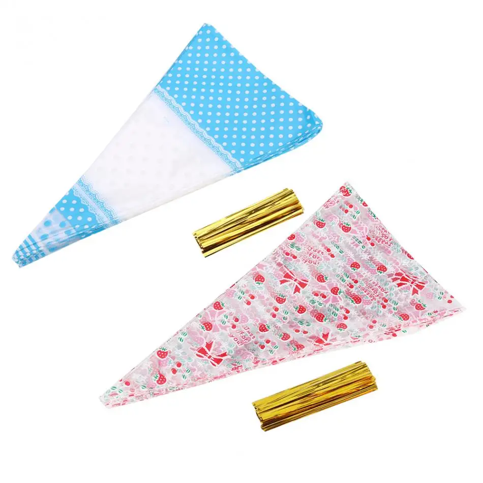 

50 Packs DIY Wedding Birthday Party Sweet Clear Treat Popcorn Bags Cellophane Candy Bags