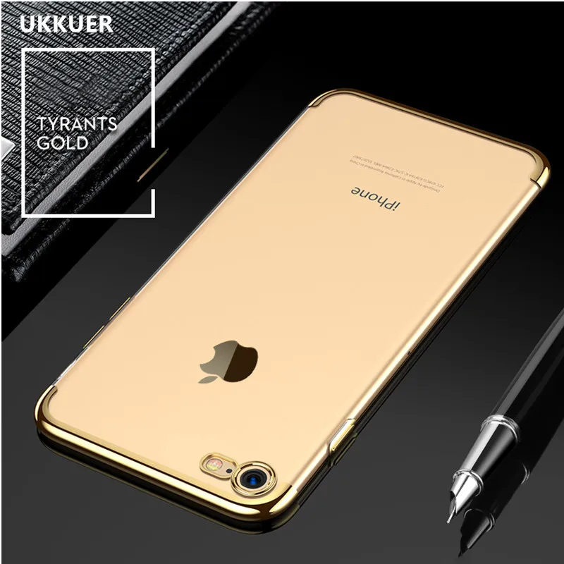 UKKUER силиконовый мягкий роскошный ТПУ чехол для телефона iPhone 6 6s Plus полное