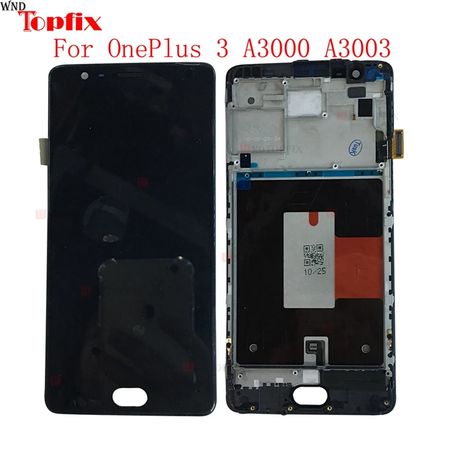 5.5Inch LCD For Oneplus 3T A3000 A3003 Tested LCD Display Touch Screen Digitizer Assembly With Frame Replacement For OnePlus 3 (5)