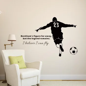 

The new characters and letters Beckham sitting room bedroom adornment football wall stickers