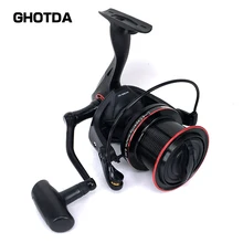 Улучшенная полностью Металлическая катушка для серфинга, спиннинговые Рыболовные катушки 12+ 1BB 10000 12000, большие длинные Литые колеса для ловли рыбы из морской проволоки 4,6: 1