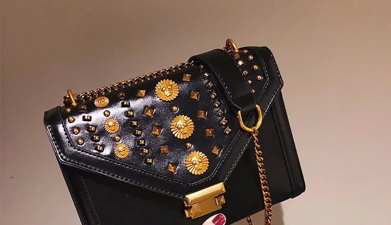 luxury women bag female shoulder bag Ladies messenger bags with rivet_24