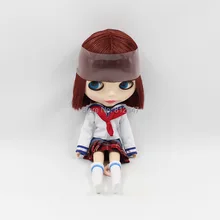 Обнаженная кукла blyth медные красные волосы короткие 2147