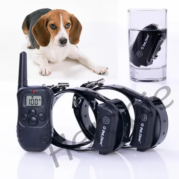 

Heropie 100 levels Real waterproof 10M Diving 300 Meters Remote Control Dog Training Electric Collar for Two 2 Dog