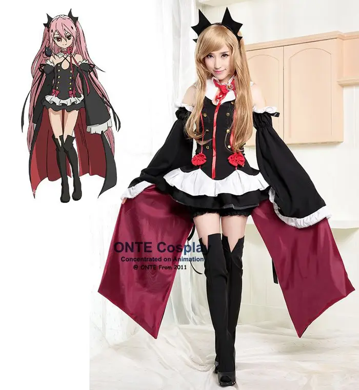 Japan Anime Seraph Of The End Cosplay Costumes Krul Tepes Women Uniform Dress Outfit For Halloween 7 In 1 Full Set Costum Dress Datingcostumes Elf Aliexpress