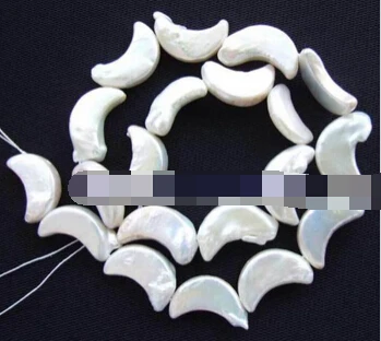 free shipping Natural 8x17-10x21mm Crescent White Fresh Water Pearl Beads 14&quot | Украшения и аксессуары