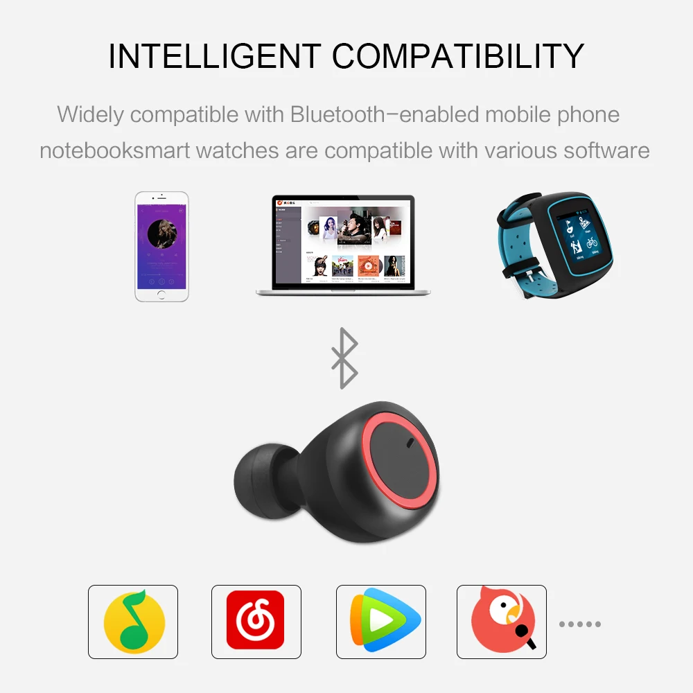 Bluetooth 5 0 наушники гарнитура TWS стерео портативные спортивные мини беспроводные с