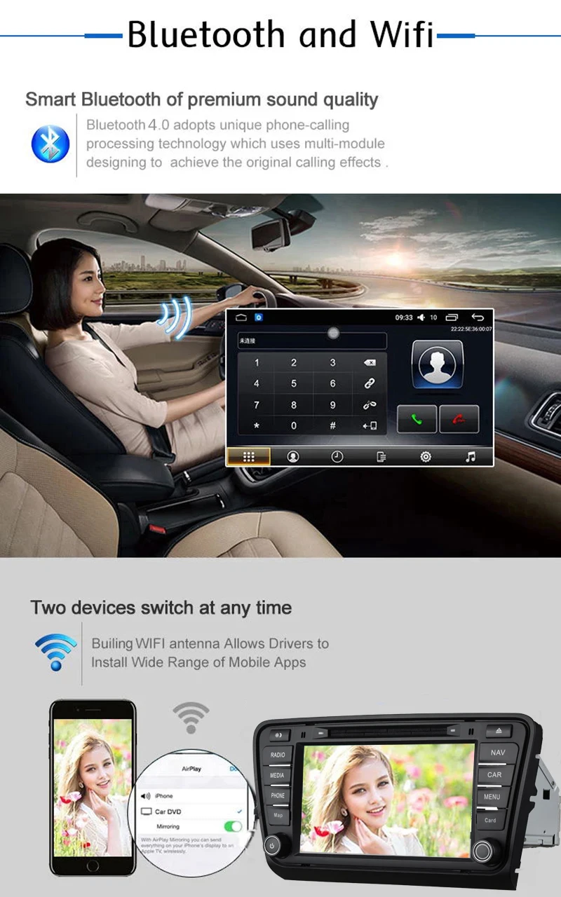 Flash Deal Car Multimedia Player Android 8.0 4G/32G 8 Inch Car DVD 2 Din Car Radio With Navigation For Skoda Octavia A7 2013-2014 2