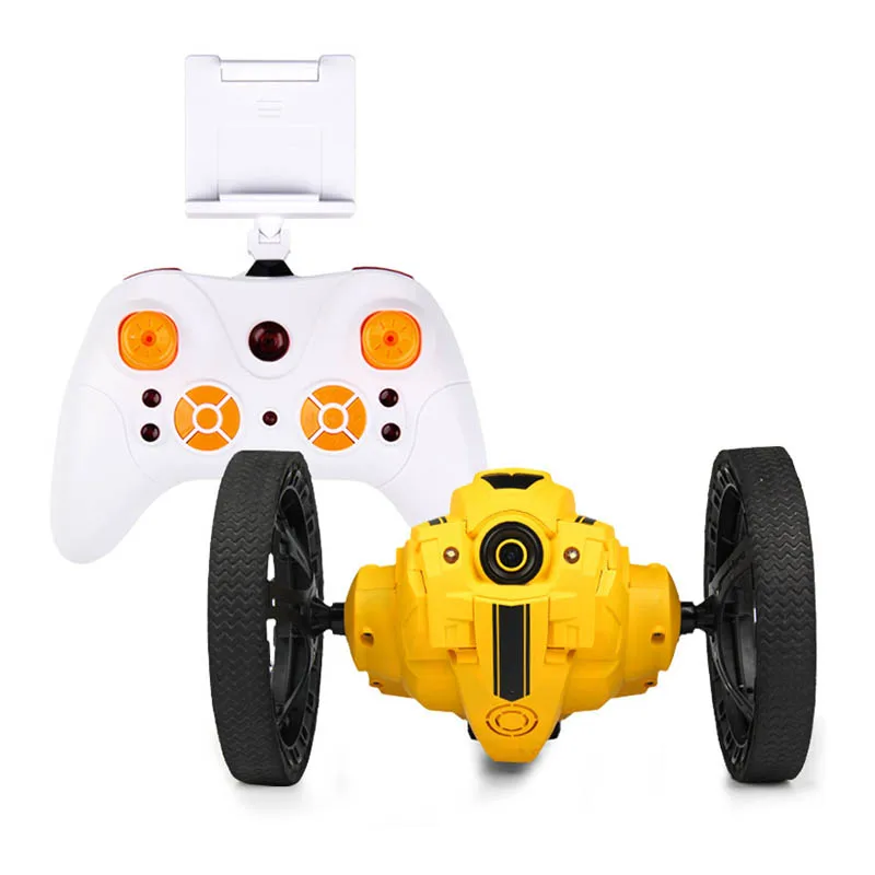 

RC Bounce Car with LED Lights 2.4GHz Flexible Wheels Rotation Robot Car Toys M09