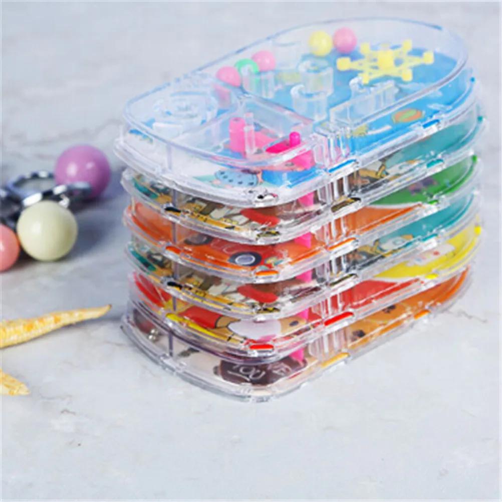 1pc Plastic Mini Ball Maze Intellect 3d Puzzle Toy Balance Barrier
