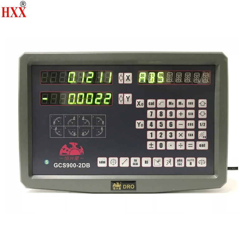 

hxx high precision instruments tool 2 axis dro digital display/screen GCS900-2DB for lathe/machines machines with one piece