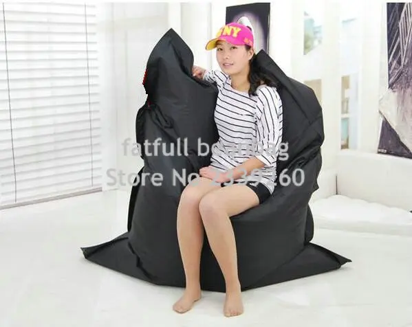 Cover only No Filler-dark grey fatball lazy boy beanbag chair with waterproof polyester , never tear bean bag sleeping chair