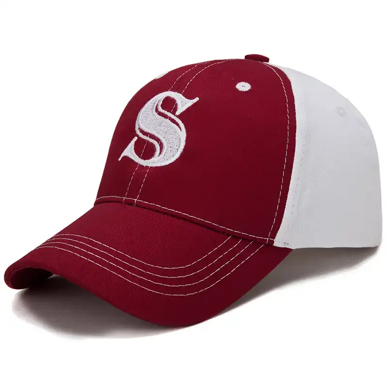 baseball cap with letter s