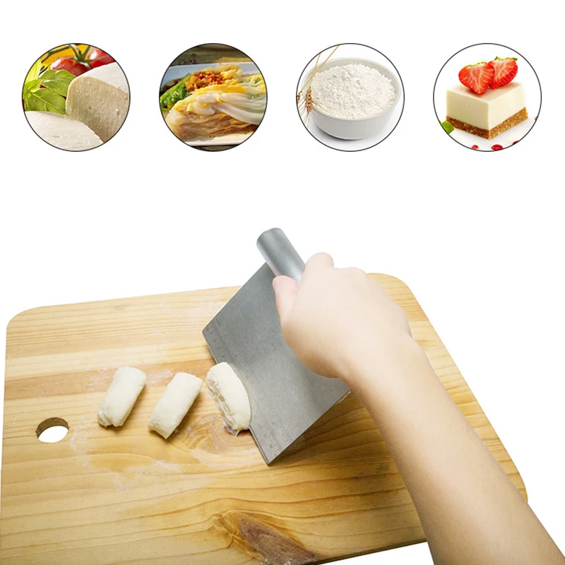 1Pc Stainless Steel Bread Dough Cutter Scraper for Pizza Pastry Knife
