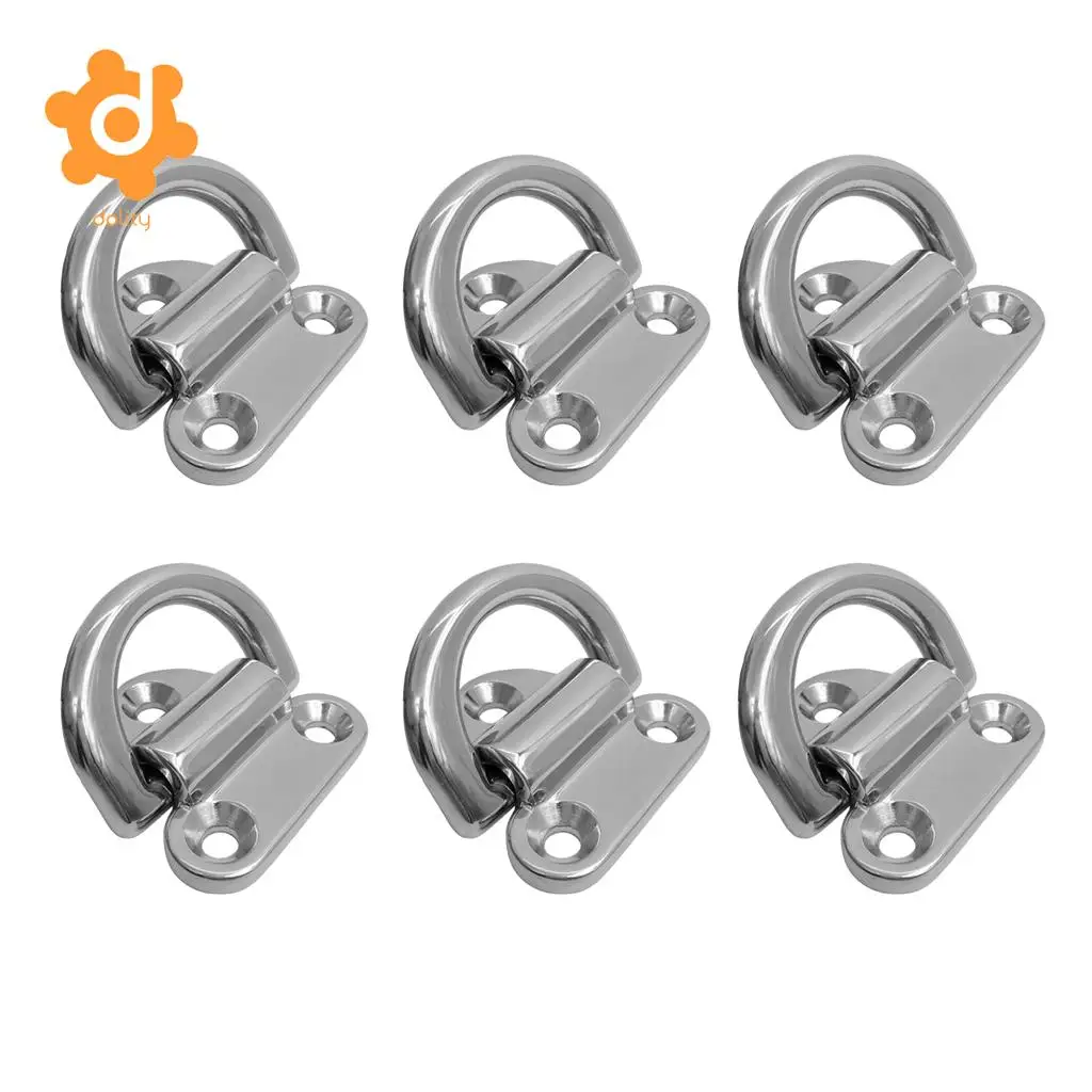 5 Pc Marine Boat 316 Stainless Steel D Ring Pad Eye D