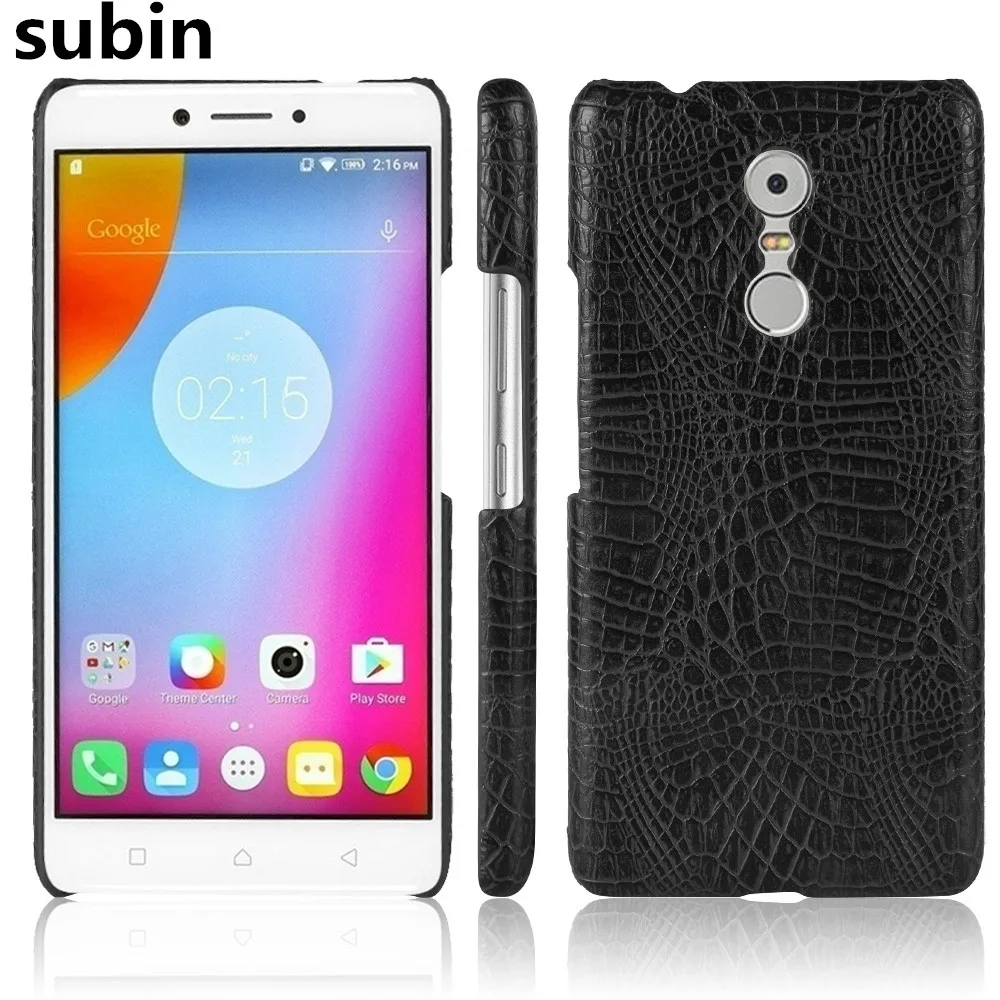 New For Lenovo K6Note/K6 Plus Case 5.5inch Retro Luxury Crocodile Skin