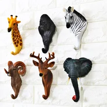 American Retro Resin Crafts Wall Hook Cafe Bar Shop Wall Three-dimensional Animal Shape Wall Hanging Creative Decoration Hook creative animal home decoration resin handicraft wall hook