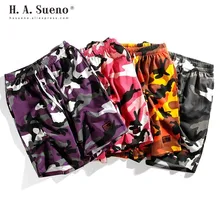 H.A.Sueno high street skateboard mens shorts hip hop camo mens short pants loose fit fashion sport shorts drop shipping /5
