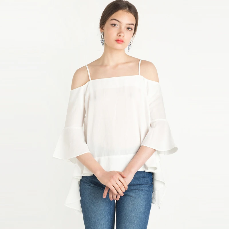 New Bts Fashion Chiffon Short Tops Three Quarter Sweet