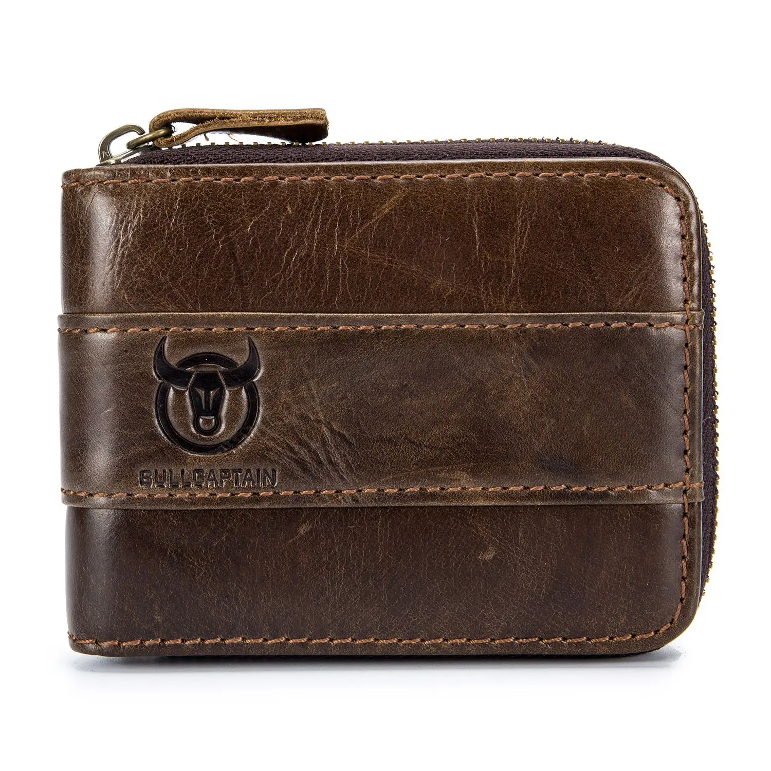

Genuine Leather Men Wallet short RFID Blocking Vintage Bifold Wallets Credit Cards Holder