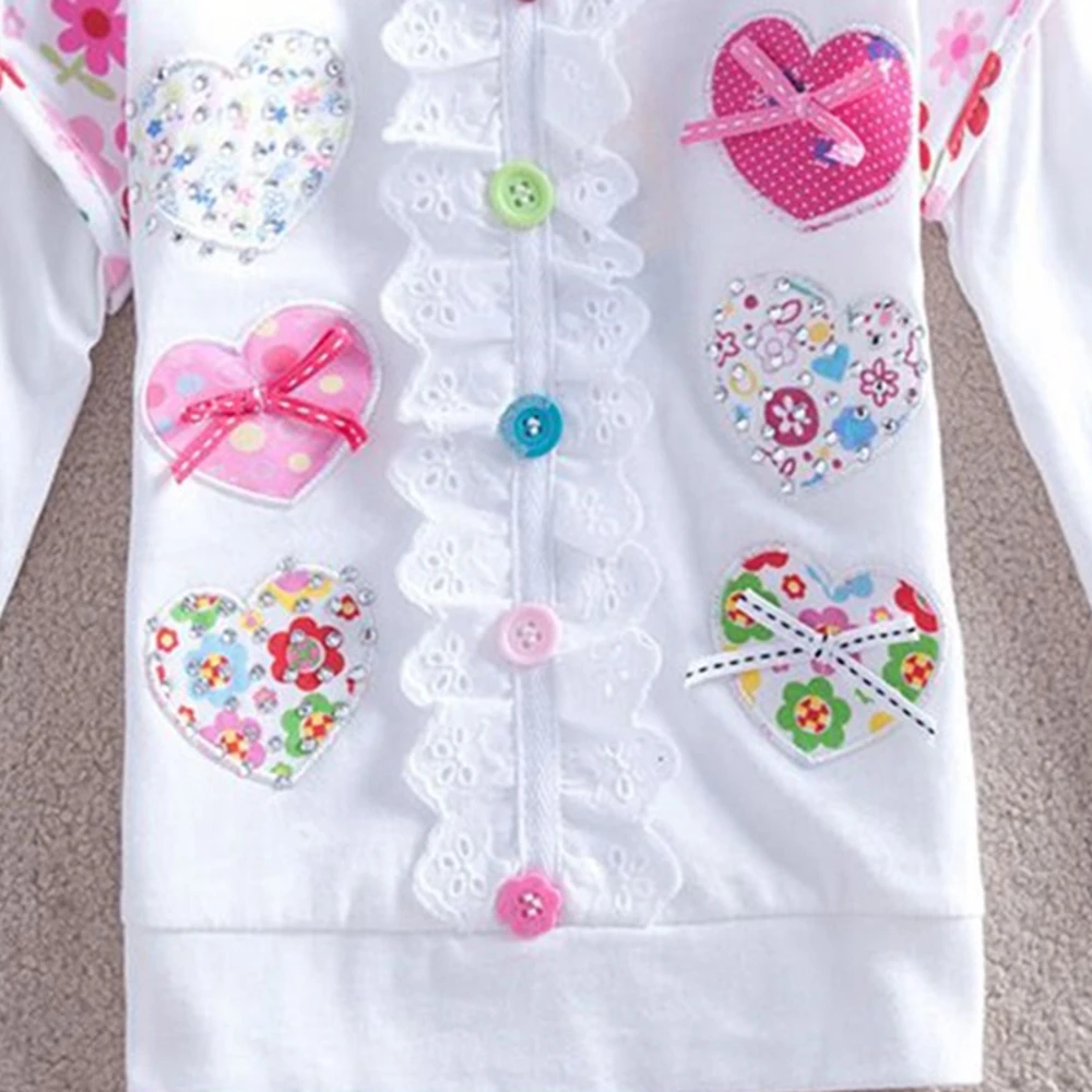 NEAT/футболка с длинными рукавами для девочек Футболка принцессы с принтом и бантом для девочек Повседневный хлопковый топ с цветочным принтом для детей, Весенняя детская одежда, L339