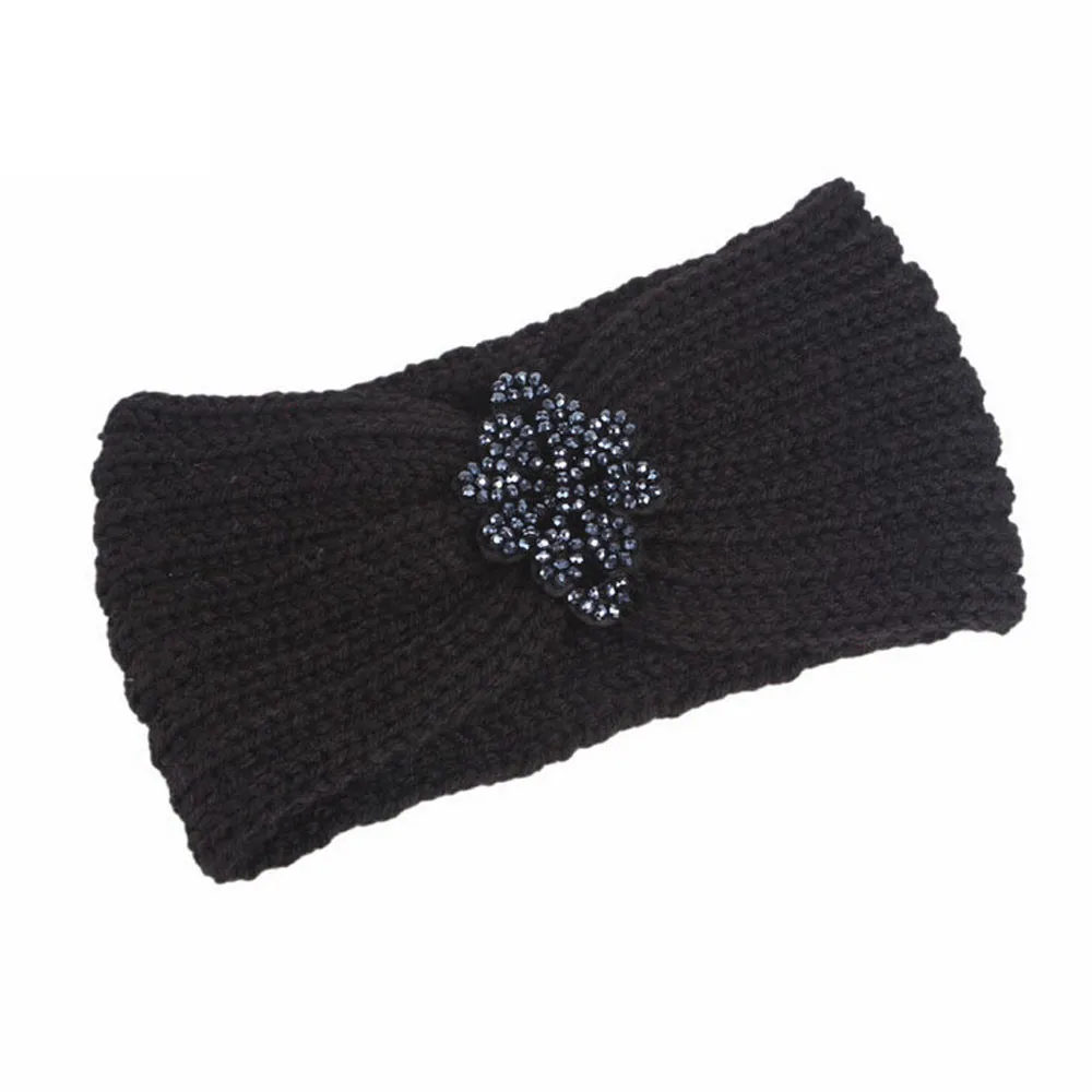 

Winter Warmer Ear Knitted Headband Turban For Lady Women Crochet Bow Wide Stretch Hairband Headwrap Hair Accessories