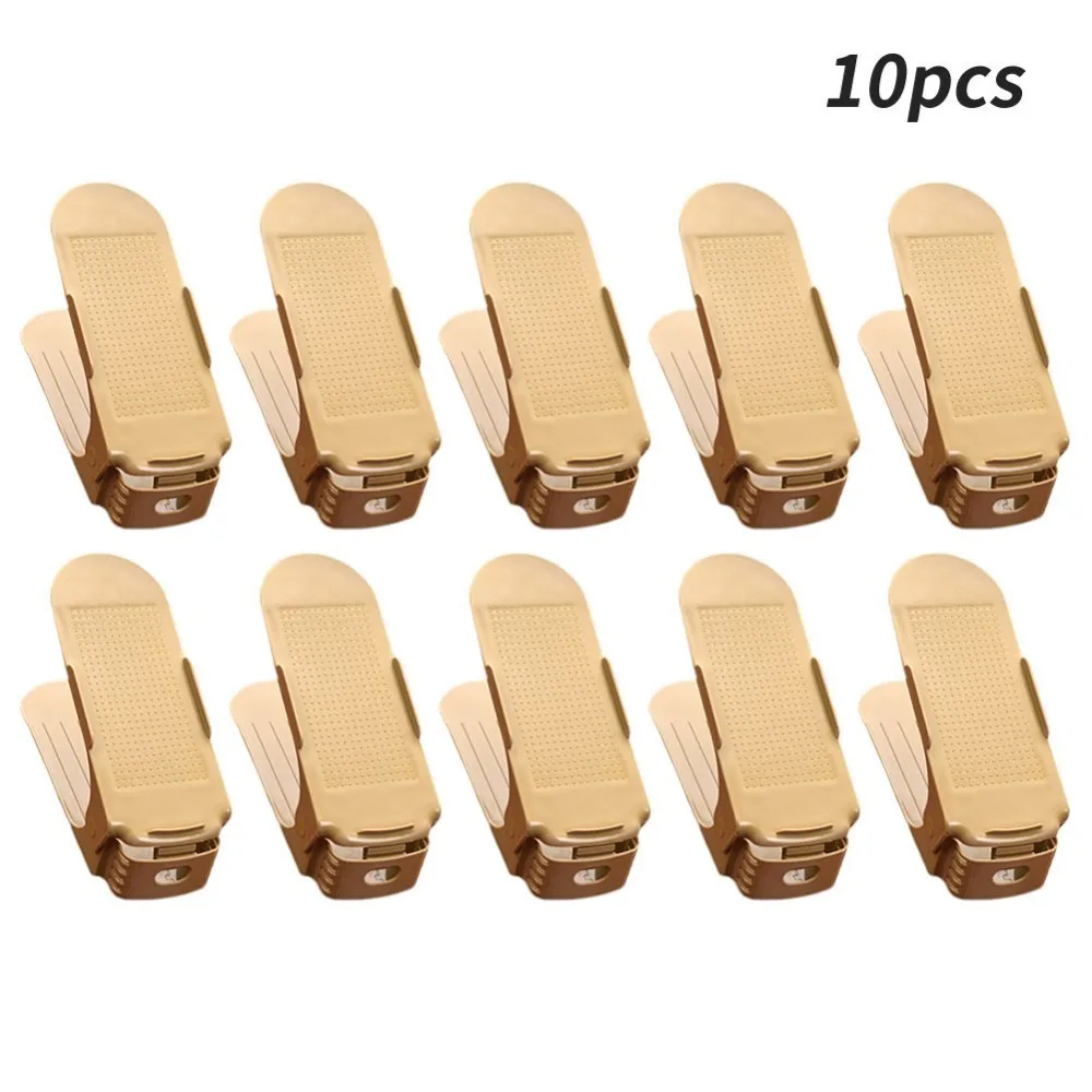 

10 Pcs Multifunction Plastic Shoe Racks Storage Organizer Home Double Layer Rack Holder for Men or Ladies Shoes Organizer Adjust