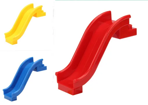 

Mini Playground Slide Kids Toys Games Building Block Three Color Slide Toy
