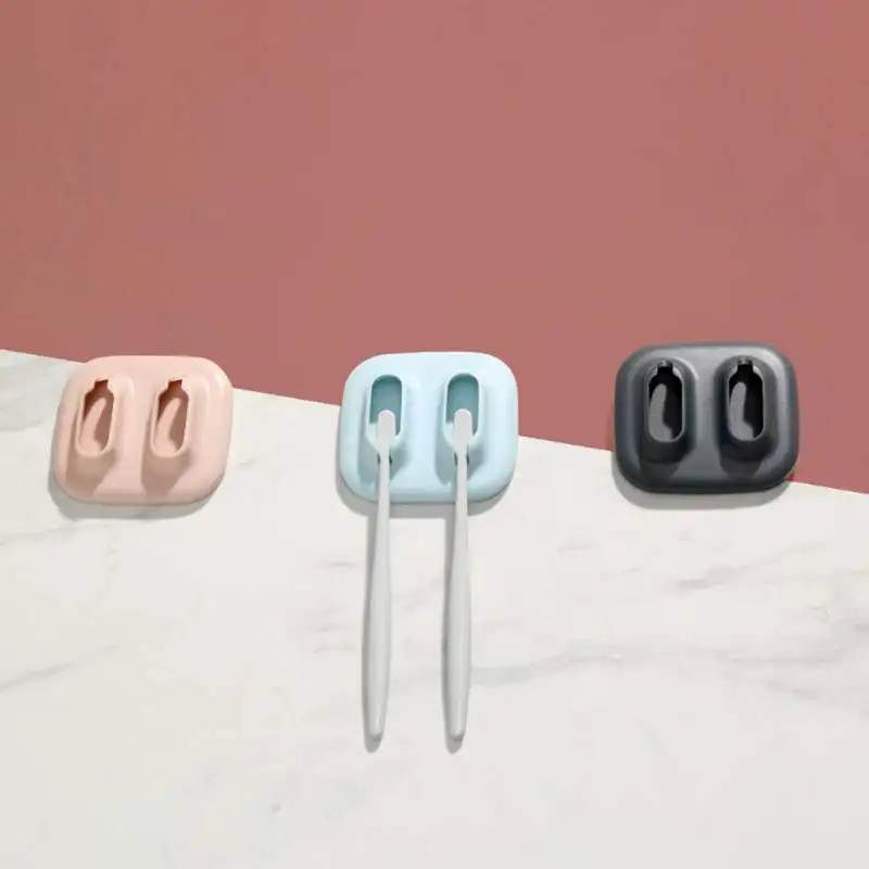 

Creative Cute Wall Mounted Heavy Duty Toothbrush Holder Multi-Function Self-Adhesive Toothbrush Rack Bathroom Accessories