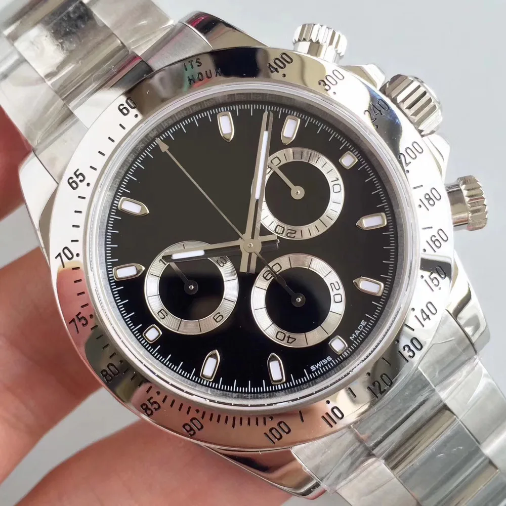 

Cosmic meter series Day Tona 116520-78590 black disc watch Cal.2813 Automatic Movement Black Dial Silver 116600 40mm Wristwatch