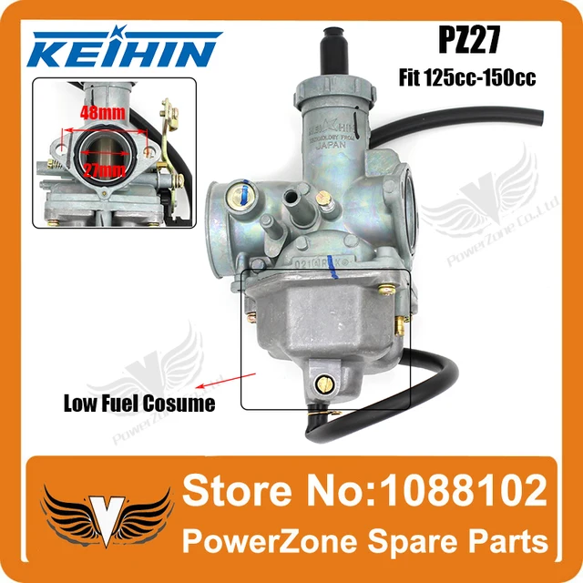 KEIHIN 27mm Carburetor PZ27 Hand / Cable Choke CG125 125cc Irbis TTR 125 150cc Dirt bike ATV