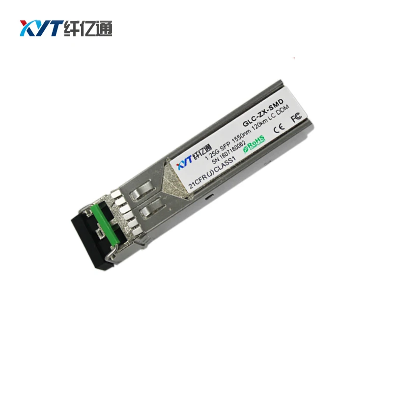 

Free shipping fiber optical equip 1.25g 1550nm 120km singlemode dual fiber LC connector with DDM fiber optic transceiver module