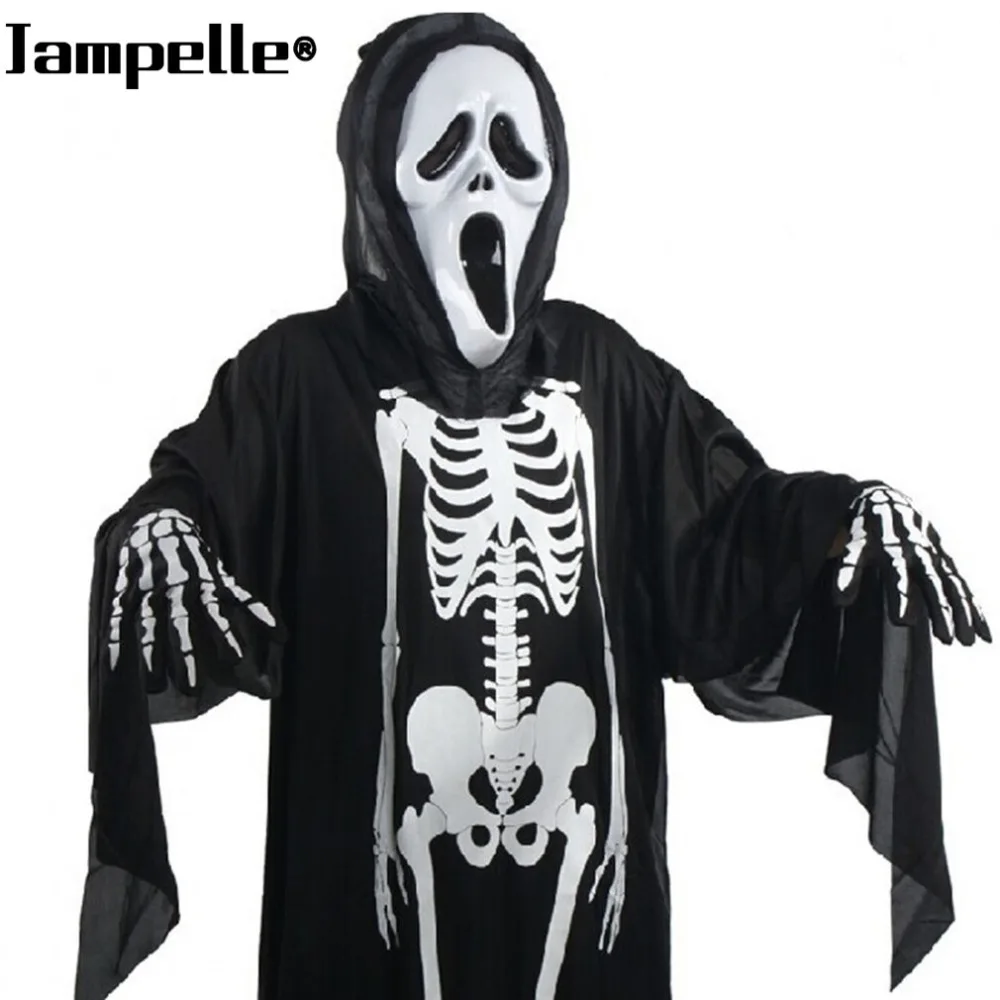 

Halloween Costume Skull Skeleton Demon Ghost Cosplay Costumes Adults Children & Kids Carnival Masquerade Dress Robes Scary Mask