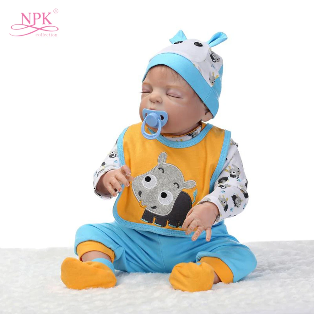 

Hot 22'' Lifelike Reborn Bonecas Handmade Silicone Reborn Baby Dolls Full Body Vinyl Baby Reborn Menino Fashion Kids Juguetes