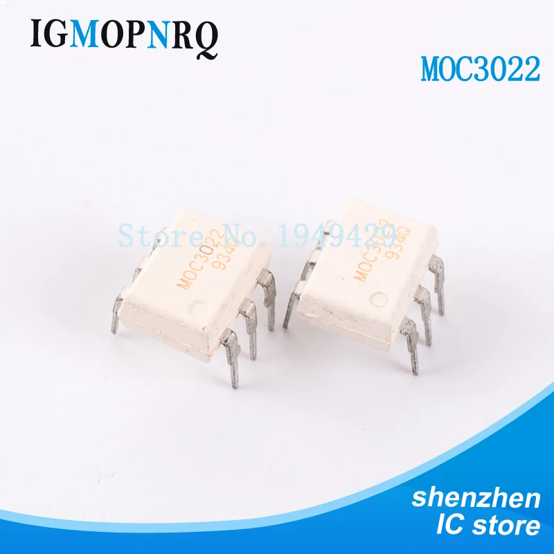 10PCS MOC3022 DIP6 Triode and SCR output optocoupler Optocoupler TRIAC