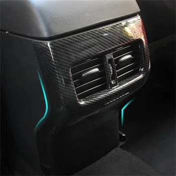 

Car Styling Accessories For Mazda CX-5 CX5 2017 2018 ABS Chrome Carbon Fiber Armrest Box Trim Rear Air AC Outlet Vent Cover