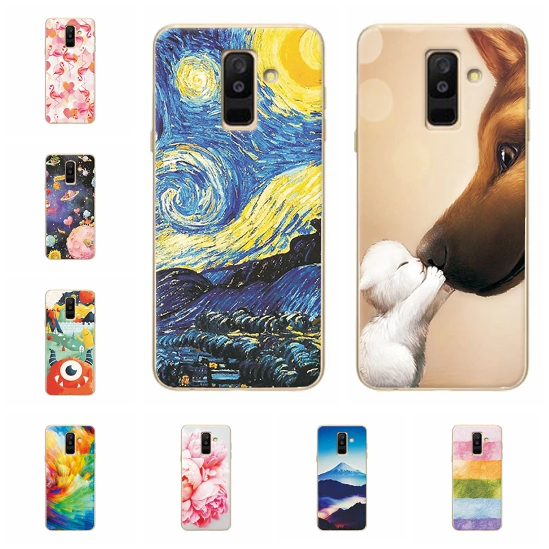 

Back Soft Fundas For Samsung A6 Plus 2018 Scenery Phone Case For Samsung Galaxy A6 Plus 2018 Capa Soft TPU Silicone Cover Shell