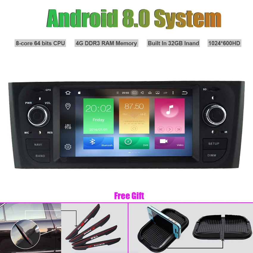 Octa Core Android 8 0 font b CAR b font DVD Player for DECKLESS FIAT OID