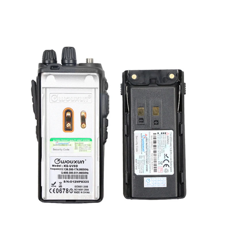 Wouxun KG-UV9D Walkie Talkie двухдиапазонный двойной дисплей 136-174/400-512 МГц Воздушный диапазон приема 999CH 5 Вт двухстороннее радио