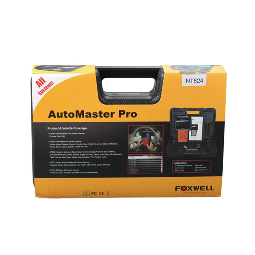 FOXWELL NT624 Pro OBD2 автомобильной сканер автомобиля ABS Airbag SRS SAS EPB масла сброса полный