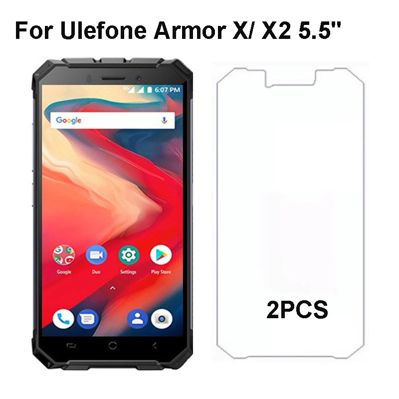 2 шт. Ulefone Armor X2 чехол из закаленного стекла для телефона broneplenk 9H Высококачественная Защитная пленка для экрана для Ulefone Armor X 2