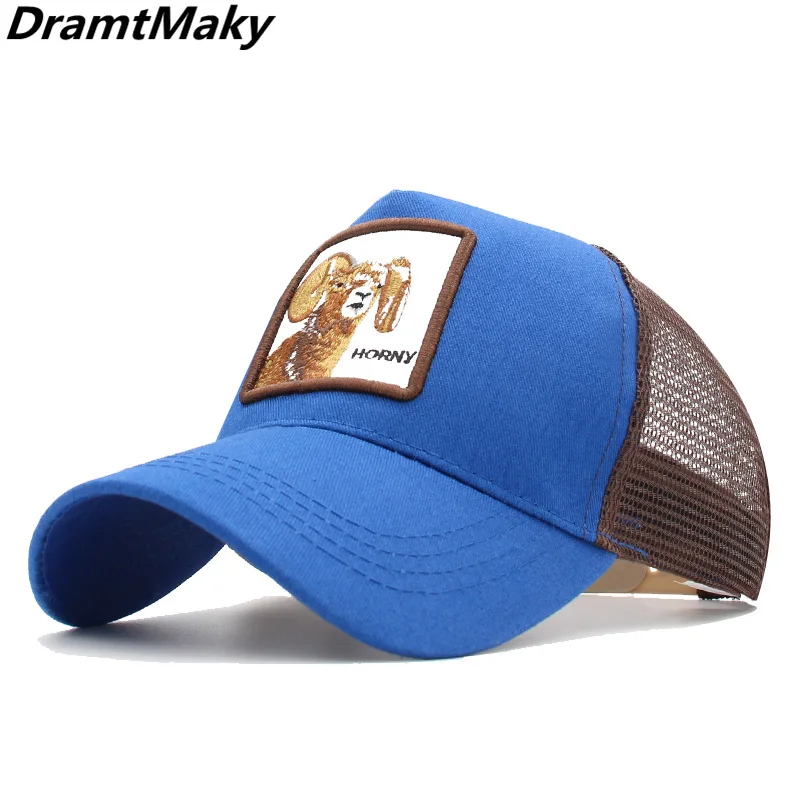 

Fashin New Animals Horny Embroidery Men's Baseball Cap Women Snapback Hip Hop cap Summer Mesh hat trucker cap Bone gorra dad hat